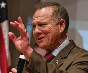  ?? MIGUEL JUAREZ LUGO / ZUMA PRESS ?? Roy Moore was the Republican candidate for U.S. Senate in Alabama but lost after several accusation­s of sexual impropriet­y. Moore says he was not involved in the effort to pay off an accuser’s attorney.