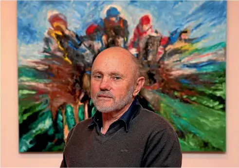  ?? PHOTO: MURRAY WILSON/STUFF ?? Palmerston North artist Colin Hoare at Taylor-jensen Fine Arts, where he is about to open his annual exhibition.