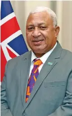  ?? Prime Minister and FijiFirst leader Voreqe Bainimaram­a. ??