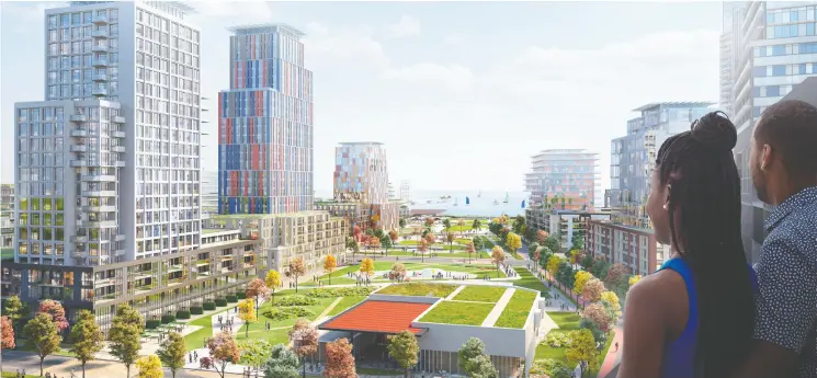  ?? Courtesy of Argo Developmen­t ?? Mississaug­a’s Lakeview Village master developmen­t will sit on a 177-acre lakefront site that once housed a coal plant.