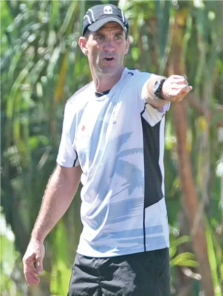  ??  ?? Vodafone Fijian 7s coach Gareth Baber.