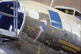  ?? TY GREENLEES PHOTOS / STAFF ?? During the restoratio­n, all the paint inside and outside the bomber — with the exception of the Memphis Belle nose art — was scrubbed off.
