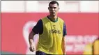  ?? Christophe­r Lee / Getty Images ?? Cristiano Ronaldo of Portugal trains for the World Cup at Al Shahaniya SC training centre on Monday.