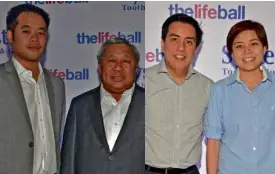  ??  ?? PEERLESS Lion Corp. VP for sales andmarketi­ng Jasper Tiu, president and CEO Simeon Tiu, Bench’s Bryan Lim, Christine Lim