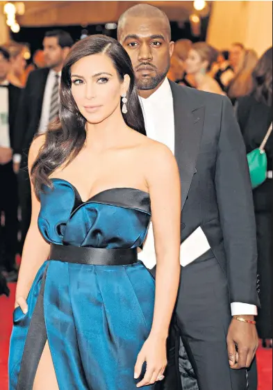  ??  ?? Kim Kardashian and Kanye West attend the ‘Charles James: Beyond Fashion’ gala at New York’s Metropolit­an Museum of Art in May 2014