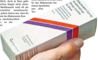  ?? SCREENSHOT TVO ?? Hustensaft mit Codein ist ein beliebtes Rauschmitt­el.