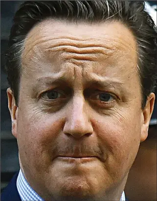  ??  ?? Rattled: A frowning David Cameron as talks got under way in Brussels yesterday