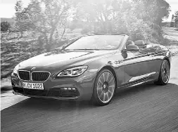  ?? JohnLeBlan­c/ Driving ?? BMW’s 6 Series Cabriolet offers open-top driving pleasure.