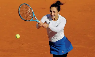  ??  ?? Sconfitta Martina Trevisan ha concluso ai quarti di finale la sua bella avventura al Roland Garros