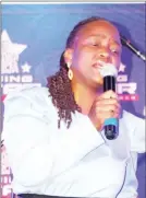  ?? ?? Phumlile Casseria from the Shiselweni Region gave her all on stage.