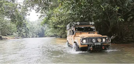  ??  ?? One wrong wrong turn while wading a river can result in the whole 4X4 being submerged.