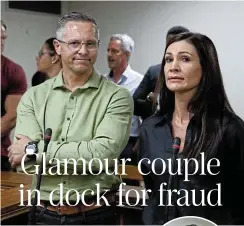  ?? Picture: Thapelo Morebudi ?? Vereenigin­g businessma­n Dries Marx and his wife, Henriëtte Marx, at the commercial crimes court in Pretoria. Right is their alleged co-conspirato­r
Paul McIntyre.
