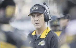  ?? AARON LYNETT/THE CANADIAN PRESS ?? Kent Austin has stepped down as head coach of the Hamilton Tiger-Cats after an 0-8 start to the season.