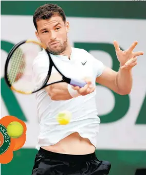  ??  ?? El búlgaro Grigor Dimitrov quedó eliminado