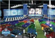  ?? THE ASSOCIATED PRESS ?? This computer rendering provided by the NFL shows the view looking towards the stage of the proposed NFL Draft at AT&T Stadium in Arlington, Texas.