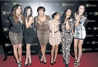  ?? Matt Sayles, AP file ?? From left: Khloe Kardashian, Kylie Jenner, Kris Jenner, Kourtney Kardashian, Kim Kardashian, and Kendall Jenner, in August 2011.