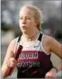  ?? Bud Sullins/Special to the Herald-Leader ?? Allika Pearson runs in the 4x800-meter relay.