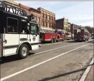  ?? EVAN BRANDT — MEDIANEWS GROUP ?? Emergency vehicles fill the 200 block of East High Street in Pottstown Friday morning.