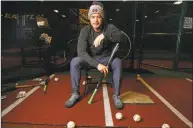  ?? Nathan Hunsinger / TNS ?? Former Texas Ranger Rafael Palmeiro poses for a portrait at D-BAT DFW batting cage in Southlake, Texas on Jan. 13, 2018.