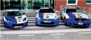  ?? Supplied photo ?? Five sports cars have been modified into ambulance vans to respond quickly in emergency situations. The cars are equipped with basic medical devices, alarms and audio-visual systems. —