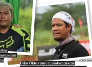  ?? ?? Ridwan dan Zaki sebagai komunitas terabasan yang berbagi pengalaman dan persiapan mereka saat perjalanan
FOTO: DAB
Diko Oktaviano membenarka­n penggunaan busi yang menjadi parts penting pada saat Terabasan dan seringnya diganti lebih dari satu hari.