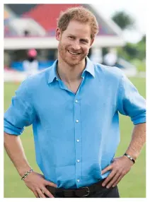 ??  ?? ABOVE: Prince Harry, at 32, is ready to settle down. “I would love to have kids now,” he said in 2015. OPPOSITE: Could US actress Meghan Markle be the one who finally captures his heart?