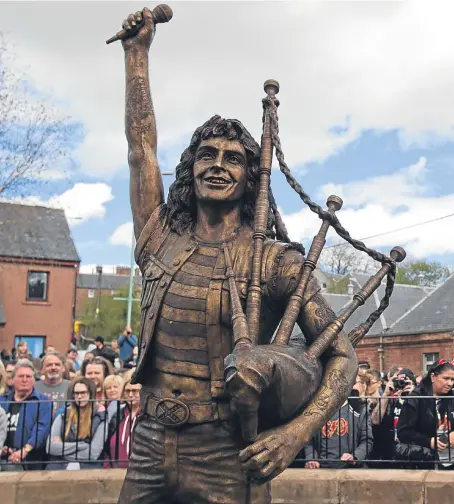  ?? Picture: Andrew Cawley. ?? The statue of Bon Scott will be at the centre of the festivitie­s.