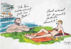  ?? FOTO: HELMUT VOITH ?? Cartoons von Peter Gaymann in Eriskirch: Männer und Frauen ticken halt doch anders.