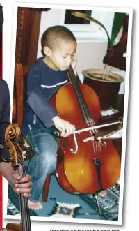  ??  ?? Prodigy: Sheku began his career as a cellist aged six