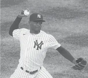  ?? FRANK FRANKLIN II/AP ?? The Yankees’ Domingo German delivers a pitch during the first inning against the Astros on Tuesday in New York.