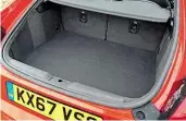  ??  ?? Hatchback lifts to reveal a useful 305-litre boot