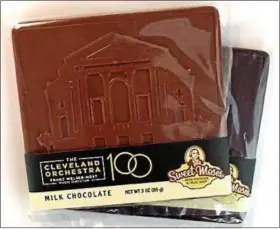  ?? SUBMITTED ?? Cleveland Orchestra Second Century Chocolate Bar is shown.