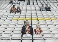  ?? PICTURE: BRUCE ROLLINSON ?? VIEW WITH SOME ROOM: Bradford City fans among the paltry crowd that watched last night’s game with Stoke.