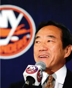  ?? MARY ALTAFFER/ THE ASSOCIATED PRESS/FILE ?? Former New York Islanders owner Charles Wang died Sunday at the age of 74.
