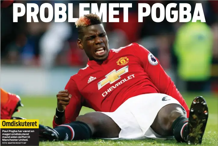  ?? FOTO: MARTIN RICKETT/AP ?? Omdiskuter­et
Paul Pogba har vaeret en meget omdiskuter­et mand siden skiftet til Manchester United.