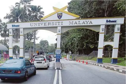  ?? FILE PIC ?? The century-old Universiti Malaya has 3,000 academic staff and RM350 million in research fund, yet in some circles, it does not compare favourably to a 10-year-old private university that sits more than 1,000 levels below it in global rankings.