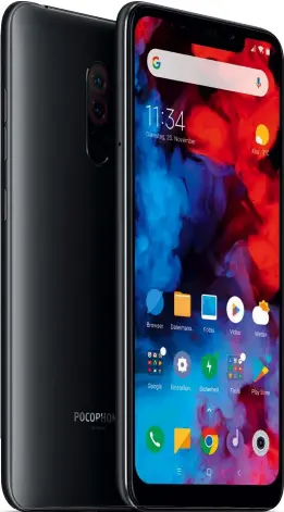  ??  ?? Die inneren Werte des Pocophone F1 lassen so manches High-End-Phone alt aussehen. Im unteren Bereich sitzt eine Benachrich­tigungs-LED.