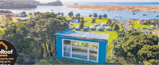  ?? PHOTO / SUPPLIED ?? This blue builder’s lunch shed on an otherwise empty section in Mangawhai sold for $1.45m to an Auckland buyer.