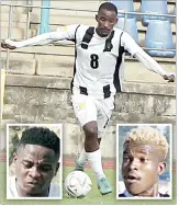  ?? (File pics) ?? Mbabane Highlander­s midfielder­s Tshwarelo Bereng (main pic), Kenneth ‘Mashaba’ Moloto (R inset) and Swallows’ Leon Manyisa (L inset), are some of the players to look out for.