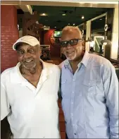  ?? PHOTO COURTESY LEON BELL ?? Former West Chester Henderson coach and current Cheyney University boss Leon Bell, right, poses for a picture in 2017with legendary coach John Chaney. Bell played for Chaney at Cheyney, and then coached alongside with him. The two remained close friends until Cheyney’s death on Friday.