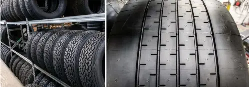  ??  ?? Packed racks of tyres. Longstone has everything covered for including historic race rubber (right)