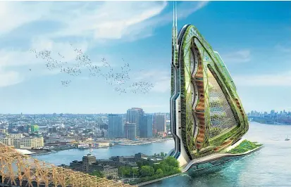  ??  ?? Der Architekt Vincent Callebaut entwirft futuristis­che Gebäude, die rundum ökologisch sind. Eine österreich­ische Expertin plädiert indes für nachhaltig­e Sanierunge­n im Bestand.