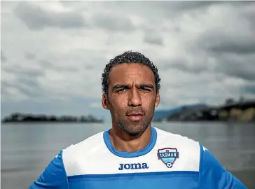  ?? BRADEN FASTIER/STUFF ?? Paul Ifill has been confirmed as Tasman United’s assistant coach. The former Phoenix star will continue playing for the team as well.