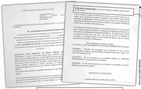  ?? ?? El escrito invita a los taurinos a sumarse como terceros interesado­s, al verse afectados.