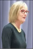  ??  ?? Indiana Lt. Gov. Suzanne Crouch praised officers at the ceremony.