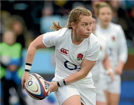  ??  ?? Former England halfback La Toya Mason, pictured playing in the Six Nations in 2017.