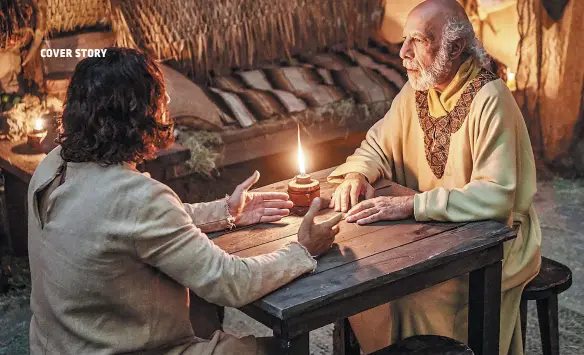  ??  ?? Jesus (Jonathan Roumie) and Nicodemus (Erick Avari) in a scene from Season 1 of The Chosen. (left) Mary Magdalene (Elizabeth Tabish) and an unnamed Ethiopian woman with Jesus and his mother Mary (Vanessa Benavente) in a scene from Season 2.