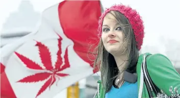  ?? NIAGARA FALLS REVIEW FILE PHOTO ?? The province has announced Niagara Falls will receive at least one initial cannibal retail stores by July 2018. Pictured here is Sarah Kane, who attended one of the annual 420 pro- marijuana rallies at the intersecti­on of Victoria Avenue and Highway...
