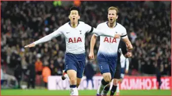  ??  ?? Son and Kane got a goal each in a dominant Spurs performanc­e