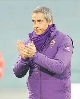  ?? LAPRESSE ?? Paulo Sousa, 45 anni, prima stagione a Firenze.